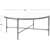 SAFAVIEH Couture Home Collection Jessa Silver Metal/Tempered Glass Top Round Coffee Table (Fully Assembled)(Silver)