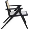 SAFAVIEH Couture Home Collection Krystine Coastal Black Rattan Back Living Room Dining Accent Chair SFV4131A(Black)