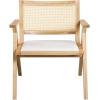 SAFAVIEH Couture Home Collection Krystine Coastal Black Rattan Back Living Room Dining Accent Chair SFV4131A(Natural)