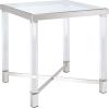 SAFAVIEH Couture Home Collection Shawna Acrylic/ Silver Living Room Bedroom Foyer Side End Accent Table(Silver)