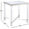SAFAVIEH Couture Home Collection Shawna Acrylic/ Silver Living Room Bedroom Foyer Side End Accent Table(Silver)