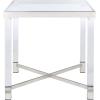 SAFAVIEH Couture Home Collection Shawna Acrylic/ Silver Living Room Bedroom Foyer Side End Accent Table(Silver)