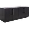 SAFAVIEH Couture Mallory TV Stand for up to 65″ Flatscreen – White Wash, 4 Doors with Interior Storage, Entertainment Media Console Cabinet, Fully Assembled (SFV2120B)(Black)