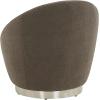SAFAVIEH Couture Pippa Faux Lamb Wool Swivel Chair(Dark Grey/Silver)