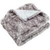 SAFAVIEH Faux Chinchilla Throw Blanket, 60″x72″, Grey