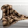SAFAVIEH Faux Luxe Brick Throw Blanket, 60″x72″, Chocolate(Chocolate)