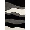 SAFAVIEH Florida Shag Collection Area Rug – 6′ x 9′, Ivory & Grey, Abstract Design, Non-Shedding & Easy Care, 1.2-inch Thick Ideal for High Traffic Areas in Living Room, Bedroom (SG475-1180)(Black)