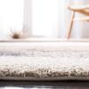 SAFAVIEH Florida Shag Collection Area Rug – 6′ x 9′, Ivory & Grey, Abstract Design, Non-Shedding & Easy Care, 1.2-inch Thick Ideal for High Traffic Areas in Living Room, Bedroom (SG475-1180)(Grey/Black)