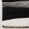 SAFAVIEH Florida Shag Collection Area Rug – 6′ x 9′, Ivory & Grey, Abstract Design, Non-Shedding & Easy Care, 1.2-inch Thick Ideal for High Traffic Areas in Living Room, Bedroom (SG475-1180)(Black)
