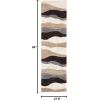 SAFAVIEH Florida Shag Collection Area Rug – 6′ x 9′, Ivory & Grey, Abstract Design, Non-Shedding & Easy Care, 1.2-inch Thick Ideal for High Traffic Areas in Living Room, Bedroom (SG475-1180)(Ivory/Grey)