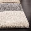 SAFAVIEH Florida Shag Collection Area Rug – 6′ x 9′, Ivory & Grey, Abstract Design, Non-Shedding & Easy Care, 1.2-inch Thick Ideal for High Traffic Areas in Living Room, Bedroom (SG475-1180)(Grey/Black)