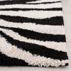 SAFAVIEH Florida Shag Collection Area Rug – 8’6″ x 12′, Ivory & Black, Zebra Print Design, Non-Shedding & Easy Care, 1.2-inch Thick Ideal for High Traffic Areas in Living Room, Bedroom (SG452-1290)(Ivory/Black)