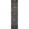 SAFAVIEH Florida Shag Collection Area Rug – 8’6″ x 12′, Smoke & Beige, Damask Design, Non-Shedding & Easy Care, 1.2-inch Thick Ideal for High Traffic Areas in Living Room, Bedroom (SG460-7913)(Dark Brown/Smoke)