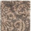 SAFAVIEH Florida Shag Collection Area Rug – 8’6″ x 12′, Smoke & Beige, Damask Design, Non-Shedding & Easy Care, 1.2-inch Thick Ideal for High Traffic Areas in Living Room, Bedroom (SG460-7913)(Smoke/Beige)