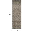 SAFAVIEH Florida Shag Collection Area Rug – 8’6″ x 12′, Smoke & Beige, Damask Design, Non-Shedding & Easy Care, 1.2-inch Thick Ideal for High Traffic Areas in Living Room, Bedroom (SG460-7913)(Grey/Beige)