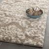 SAFAVIEH Florida Shag Collection Area Rug – 8’6″ x 12′, Smoke & Beige, Damask Design, Non-Shedding & Easy Care, 1.2-inch Thick Ideal for High Traffic Areas in Living Room, Bedroom (SG460-7913)(Beige/Cream)