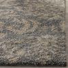 SAFAVIEH Florida Shag Collection Area Rug – 8’6″ x 12′, Smoke & Beige, Damask Design, Non-Shedding & Easy Care, 1.2-inch Thick Ideal for High Traffic Areas in Living Room, Bedroom (SG460-7913)(Grey/Beige)