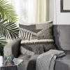SAFAVIEH Freja Throw Pillow, Charcoal/Brown