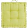 SAFAVIEH Gardenia Glam 18-inch Dark Turquoise Velvet Square Floor Pillow, Hunter Green(Light Green)