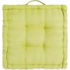 SAFAVIEH Gardenia Glam 18-inch Dark Turquoise Velvet Square Floor Pillow, Hunter Green(Light Green)