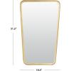 SAFAVIEH Home Alta Brushed Brass 32-inch High Decorative Accent Mirror