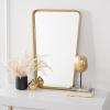 SAFAVIEH Home Alta Brushed Brass 32-inch High Decorative Accent Mirror