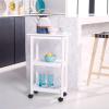 SAFAVIEH Home Collection Bevin 2-Shelf Storage Dining Room Bar Trolley Kitchen Cart with Wheels KCH1400B, 0, White(White)