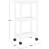 SAFAVIEH Home Collection Bevin 2-Shelf Storage Dining Room Bar Trolley Kitchen Cart with Wheels KCH1400B, 0, White(White)