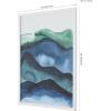 SAFAVIEH Home Collection Echo Denim Blue/Green 16 x 20-inch Modern Abstract Framed Wall Art for Bedroom, Living Room, Foyer, Dining Area, Entryway