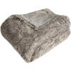 SAFAVIEH “Home Collection Faux Luxe Peacock Throw, Grey(Gray)