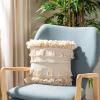 SAFAVIEH Home Collection Loli Beige (16″ x 16″) Pillow(Beige)