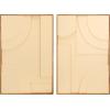 SAFAVIEH Home Collection Modern Geometry Modern Contemporary Natural/Ivory 16 x 24-inch Wall Art Decor Set of 2
