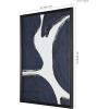 SAFAVIEH Home Collection Petrichor Midnight Blue/Ivory 16 x 20-inch Modern Abstract Framed Wall Art for Bedroom, Living Room, Foyer, Dining Area, Entryway