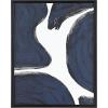SAFAVIEH Home Collection Petrichor Midnight Blue/Ivory 16 x 20-inch Modern Abstract Framed Wall Art for Bedroom, Living Room, Foyer, Dining Area, Entryway