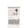 SAFAVIEH Home Collection Sedona Lambrix Ivory/Grey Boho Tribal Woven Wool Tassel Fringe Tapestry Hanging Wall Art