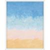 SAFAVIEH Home Collection Shoreline Light Blue/Sand 16 x 20-inch Abstract Framed Wall Art for Bedroom, Living Room, Foyer, Dining Area, Entryway