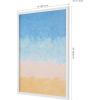 SAFAVIEH Home Collection Shoreline Light Blue/Sand 16 x 20-inch Abstract Framed Wall Art for Bedroom, Living Room, Foyer, Dining Area, Entryway