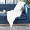 SAFAVIEH Home Collection Snow White Faux Fur 60 x 72-inch Sofa Chaise Lounge Club Chair Living Room Bedroom Decorative Throw Blanket, 60″x72″(Snow White)