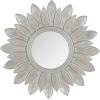 SAFAVIEH Home Collection Sun King Mirror, White, Antique(Grey)