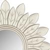 SAFAVIEH Home Collection Sun King Mirror, White, Antique(Pewter)