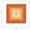 SAFAVIEH Home Collection That 70’s Glow Golden Brown/Orange 24-inch Square Modern Geometric Framed Wall Art for Bedroom, Living Room, Foyer, Dining Area, Entryway