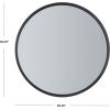 SAFAVIEH Home Eason Silver Round 30-inch Decorative Accent Mirror(Black)