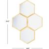 SAFAVIEH Home Galen Gold Foil Honeycomb 25-inch High Decorative Accent Mirror