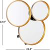 SAFAVIEH Home Loni Foil 22.5-inch Decorative Accent Mirror, Gold/Black(Gold / Black)