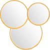 SAFAVIEH Home Loni Foil 22.5-inch Decorative Accent Mirror, Gold/Black(Gold / White)