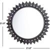 SAFAVIEH Home Nally Matte Black 21-inch Decorative Accent Mirror