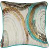 SAFAVIEH Home Nima Blue and Gold Glam 18-inch Decorative Pillow Pillow
