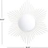 SAFAVIEH Home River Silver Sunburst 36-inch Decorative Accent Mirror