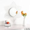 SAFAVIEH Home River Silver Sunburst 36-inch Decorative Accent Mirror