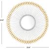 SAFAVIEH Home Rulan Zinc and Gold Sunburst 23-inch Round Decorative Accent Mirror
